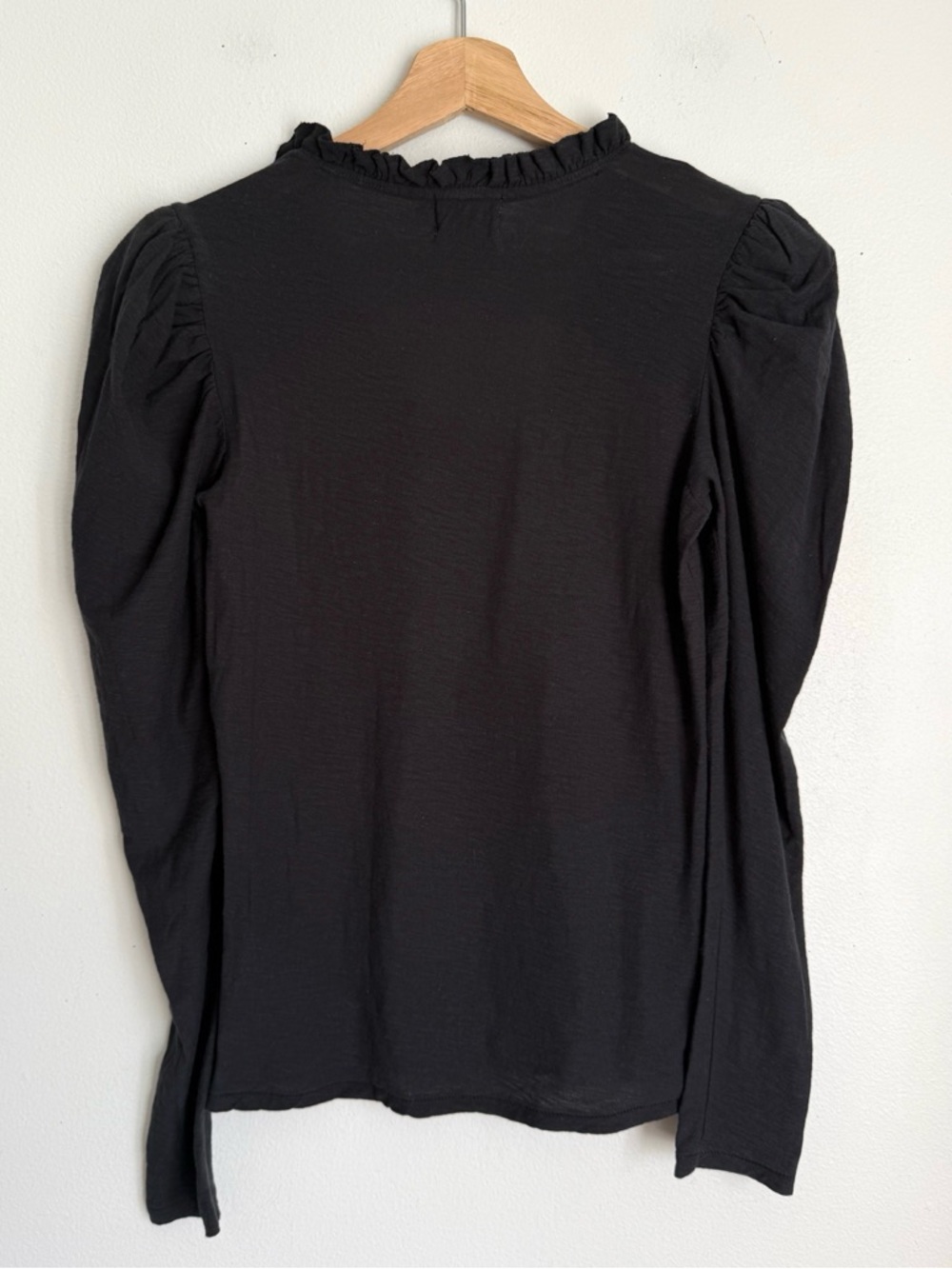 Nation LTD Tamira Elizabethan Long Sleeve Tee Shirt in Black - Picture 5 of 6